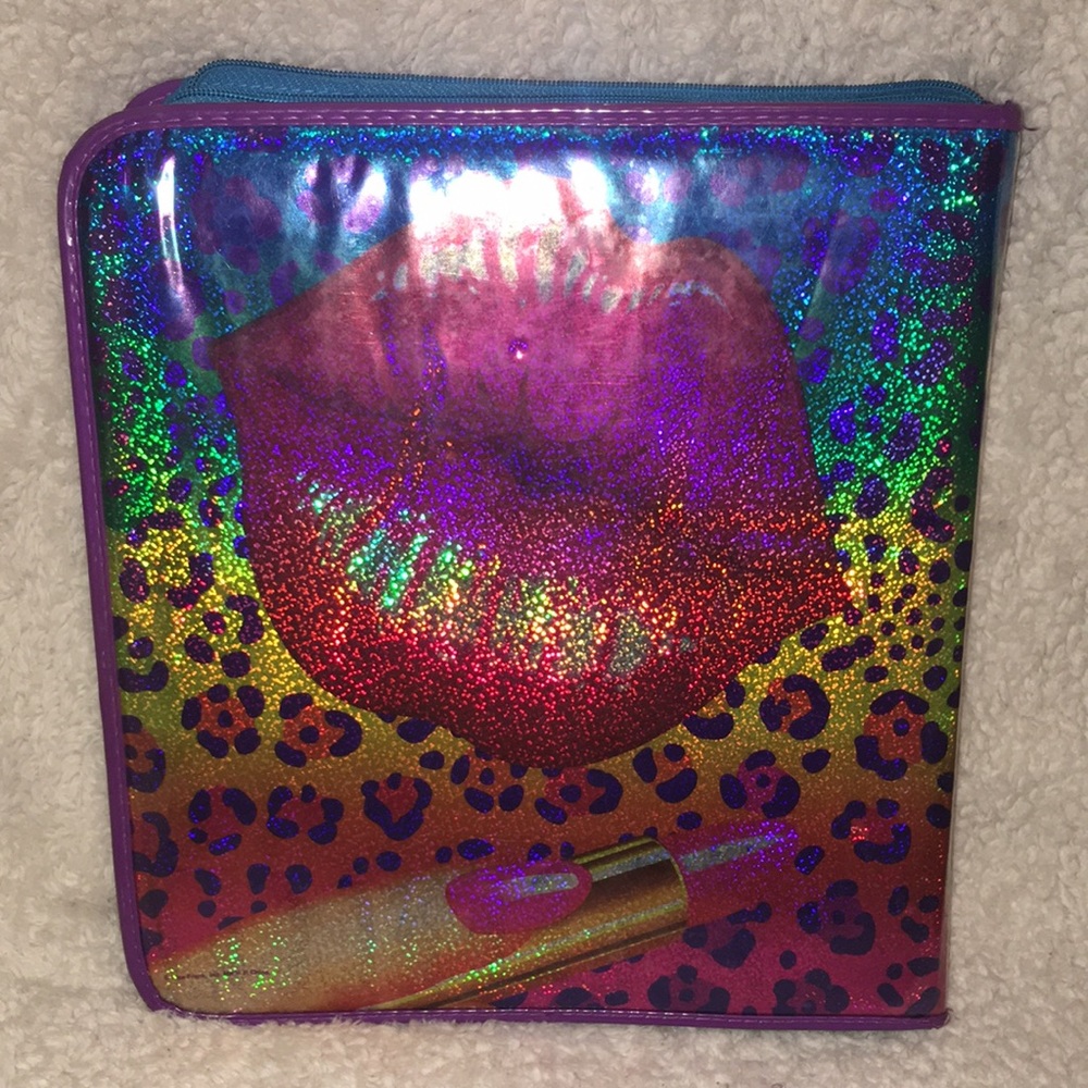VTG Rare Lisa Frank Lips Design 3-Ring Binder y2k